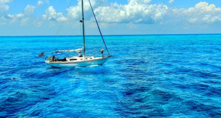 a sailboat in the ocean